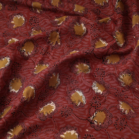 Red Traditional Bagru Print Fabric from Rajasthan