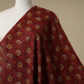 Red - natural dyed bagru cotton fabric 16 - handcrafted