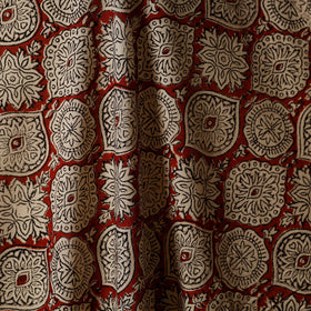 Red - natural dyed bagru cotton fabric 17 - handcrafted