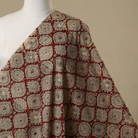 Red - natural dyed bagru cotton fabric 17 - handcrafted