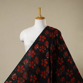 Red - natural dyed bagru dabu fabric 24 - handcrafted