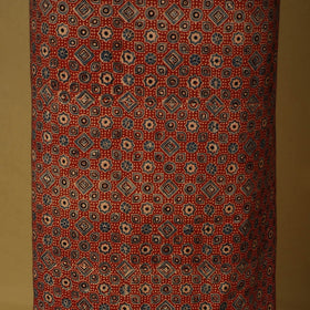 Red - natural dyed 3pc unstitched dress material 06