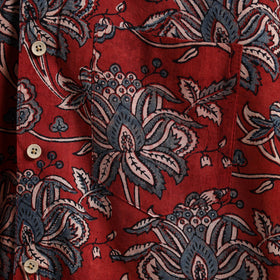 Red - natural dyed cotton men full sleeve shirt 06