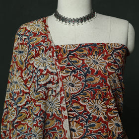 Natural dyed block print cotton pedana kalamkari 2pc