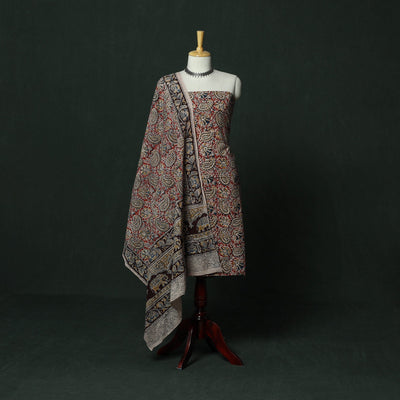 Natural dyed block print cotton pedana kalamkari 2pc