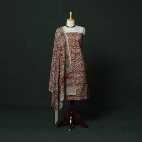 Natural dyed block print cotton pedana kalamkari 2pc