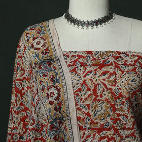 Natural dyed block print cotton pedana kalamkari 2pc