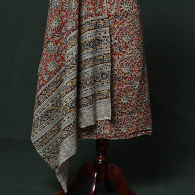 Natural dyed block print cotton pedana kalamkari 2pc