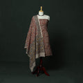 Natural dyed block print cotton pedana kalamkari 2pc