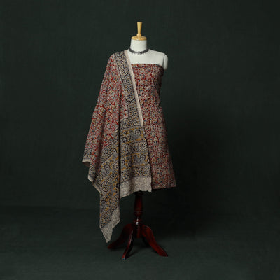 Natural dyed block print cotton pedana kalamkari 2pc