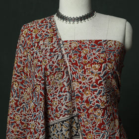 Natural dyed block print cotton pedana kalamkari 2pc