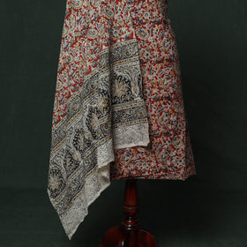Natural dyed block print cotton pedana kalamkari 2pc