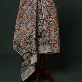 Natural dyed block print cotton pedana kalamkari 2pc