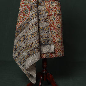 Natural dyed block print cotton pedana kalamkari 2pc