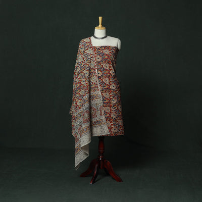 Natural dyed block print cotton pedana kalamkari 2pc