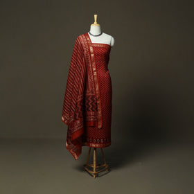 Natural dyed block print maheshwari silk bagru ajrakh 3pc