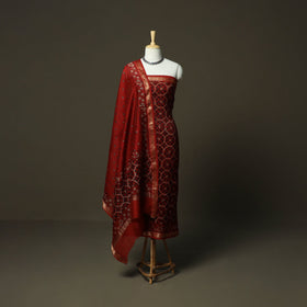 Natural dyed block print maheshwari silk bagru ajrakh 3pc