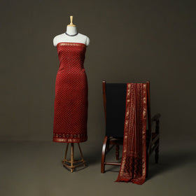 Natural dyed block print maheshwari silk bagru ajrakh 3pc