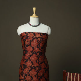 Natural dyed block print maheshwari silk bagru ajrakh 3pc