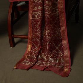 Natural dyed block print maheshwari silk vanaspati bagru