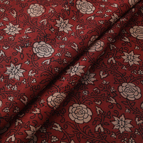 Natural dyed chanderi silk kutch hand block ajrakh print