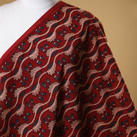 Red - natural dyed cotton fabric 82 - handcrafted