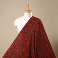 Red Natural Dyed Cotton Bindaas Block Print Fabric