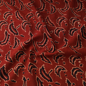 Red Natural Dyed Cotton Bindaas Block Print Fabric