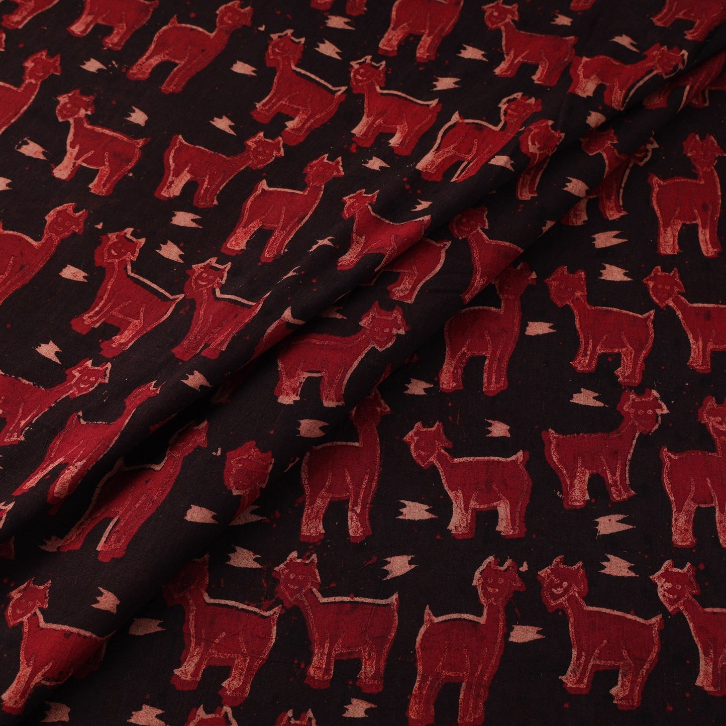 Natural dyed cotton bindaas hand fabric 07 - handcrafted