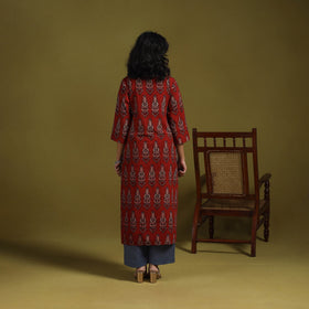 Natural dyed cotton straight kurta for women 05