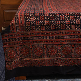 Red - natural dyed cotton double bed sheet set 05