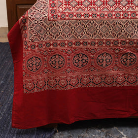 Red - natural dyed cotton double bed sheet set 06