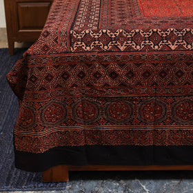 Red - natural dyed cotton double bed sheet set 08