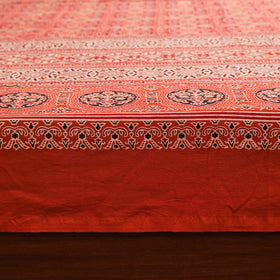 Red - natural dyed cotton double bed sheet set 08