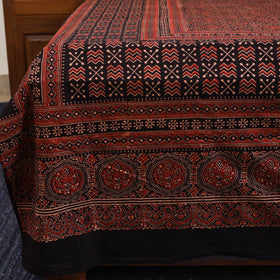 Red - natural dyed cotton double bed sheet set 09