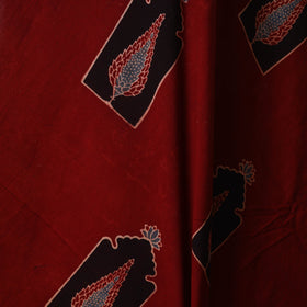 Red - natural dyed cotton fabric 09 - handcrafted