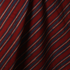 Red - natural dyed cotton fabric 27 - handcrafted