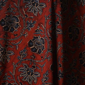 Red - natural dyed cotton fabric 57 - handcrafted