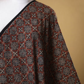 Red - natural dyed cotton fabric 62 - handcrafted