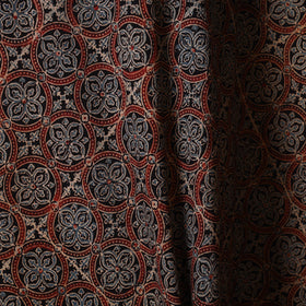 Red - natural dyed cotton fabric 62 - handcrafted