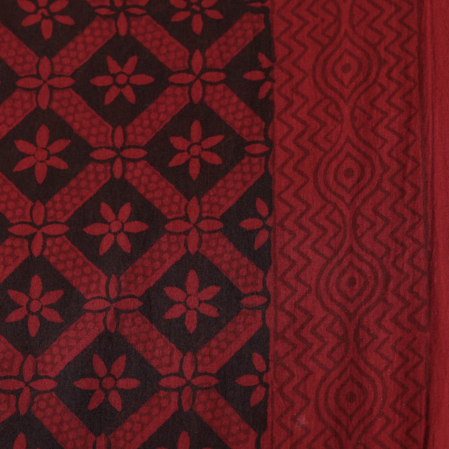 Natural dyed cotton hand bagh fabric 06 - handcrafted