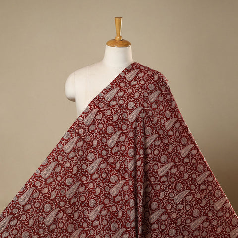 Brown - natural dyed cotton hand bagh fabric 10