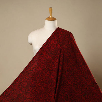 Brown - natural dyed cotton hand bagh fabric 18