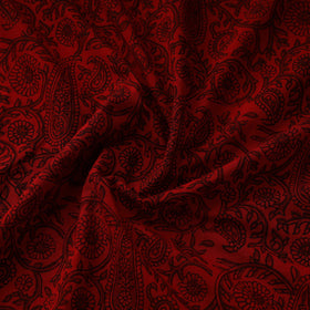 Brown - natural dyed cotton hand bagh fabric 18