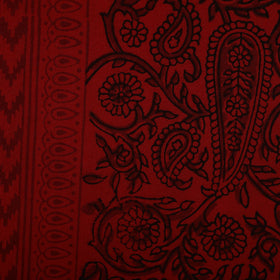 Brown - natural dyed cotton hand bagh fabric 18