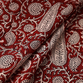 Brown - natural dyed cotton hand bagh fabric 10