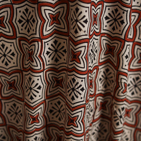 Natural dyed cotton hand block bagru print fabric 03