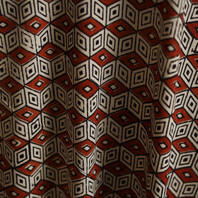 Natural dyed cotton hand block bagru print fabric 04