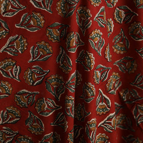Natural dyed cotton hand block bagru print fabric 05