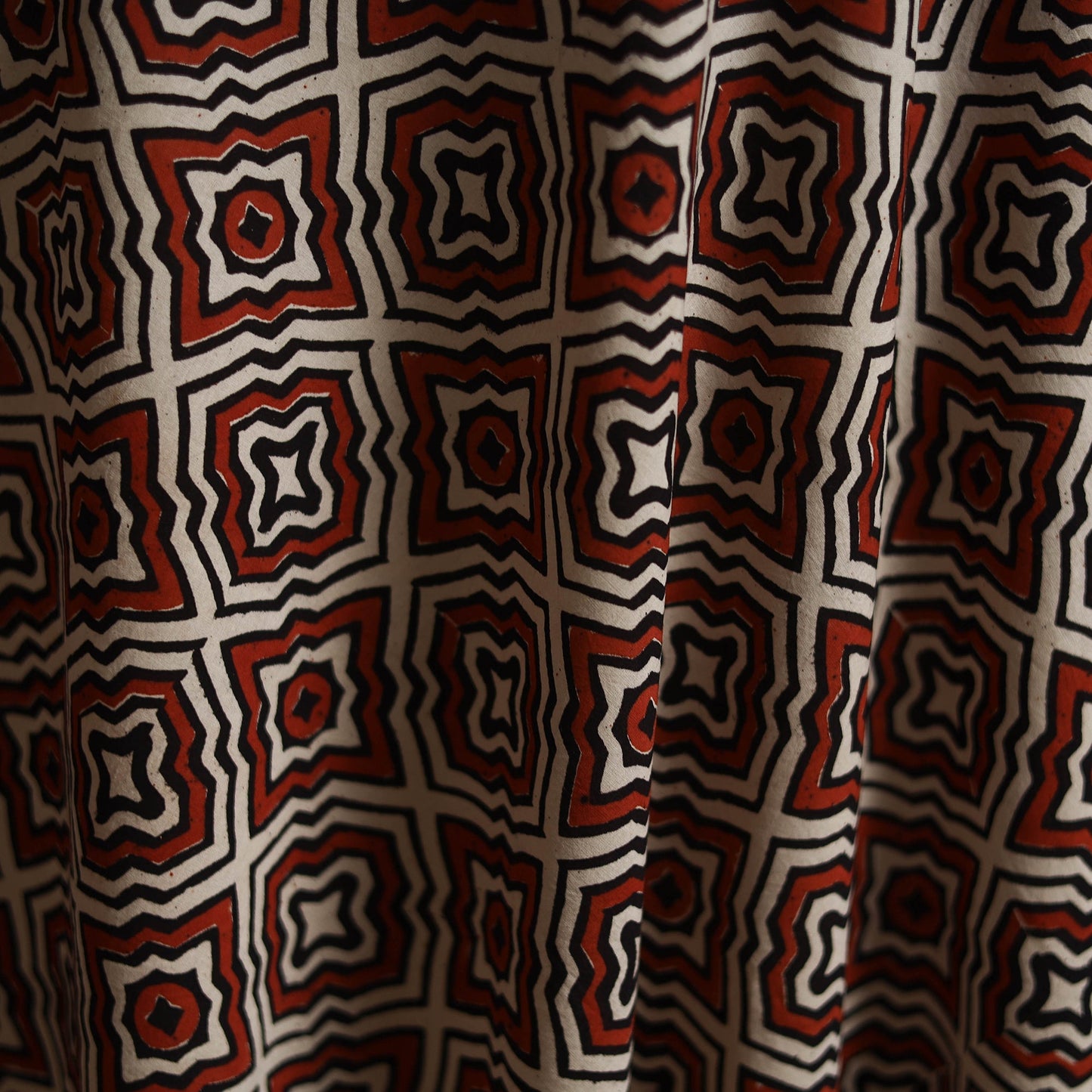 Natural dyed cotton hand block bagru print fabric 10